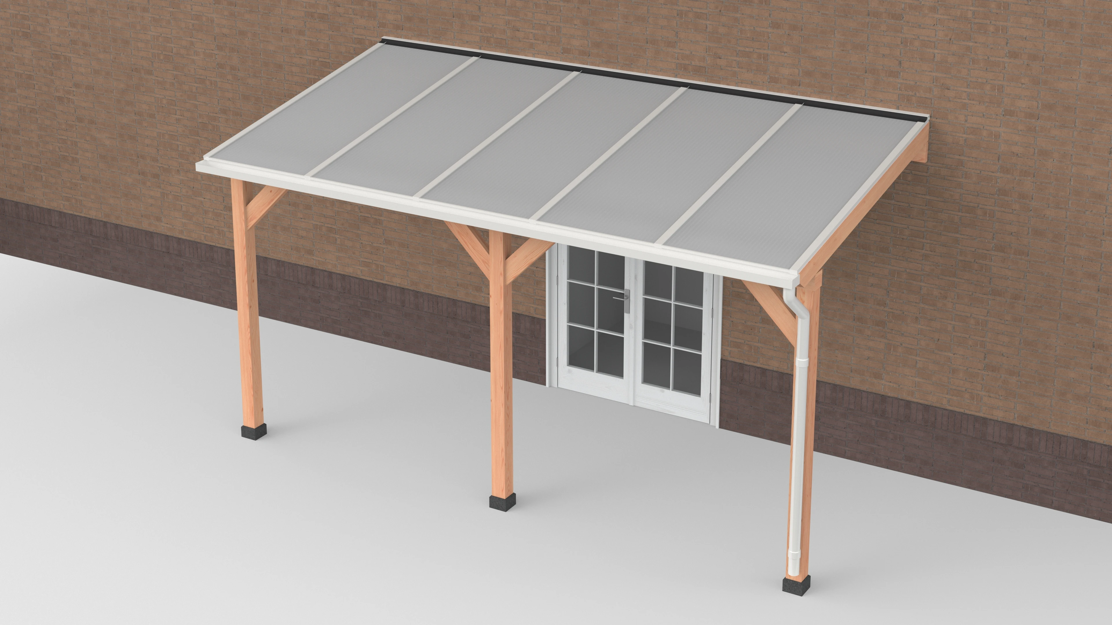 Douglas Terrasoverkapping Geschaafd Wit Opaal Polycarbonaat 500 x 250 cm - Afbeelding 1